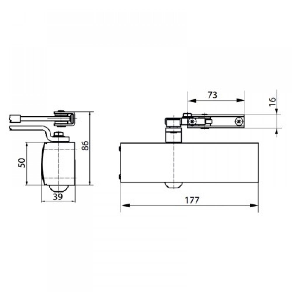 Geze TS1500 Size 34 Overhead Door Closer